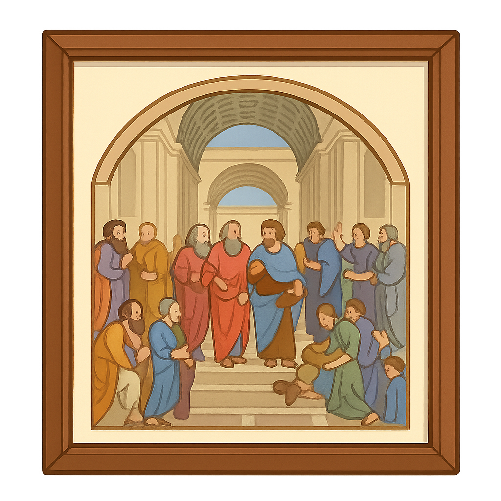 Illustration of The School of Athens
