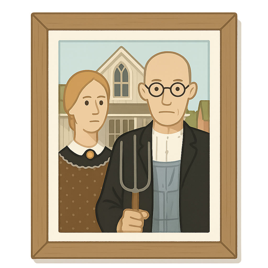 Illustration of American Gothic