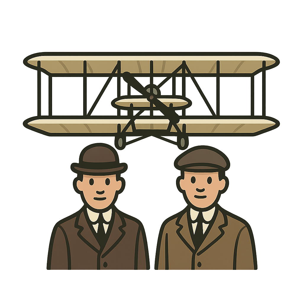 Illustration of Invention of the Airplane