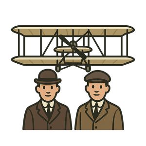 Illustration of Invention of the Airplane