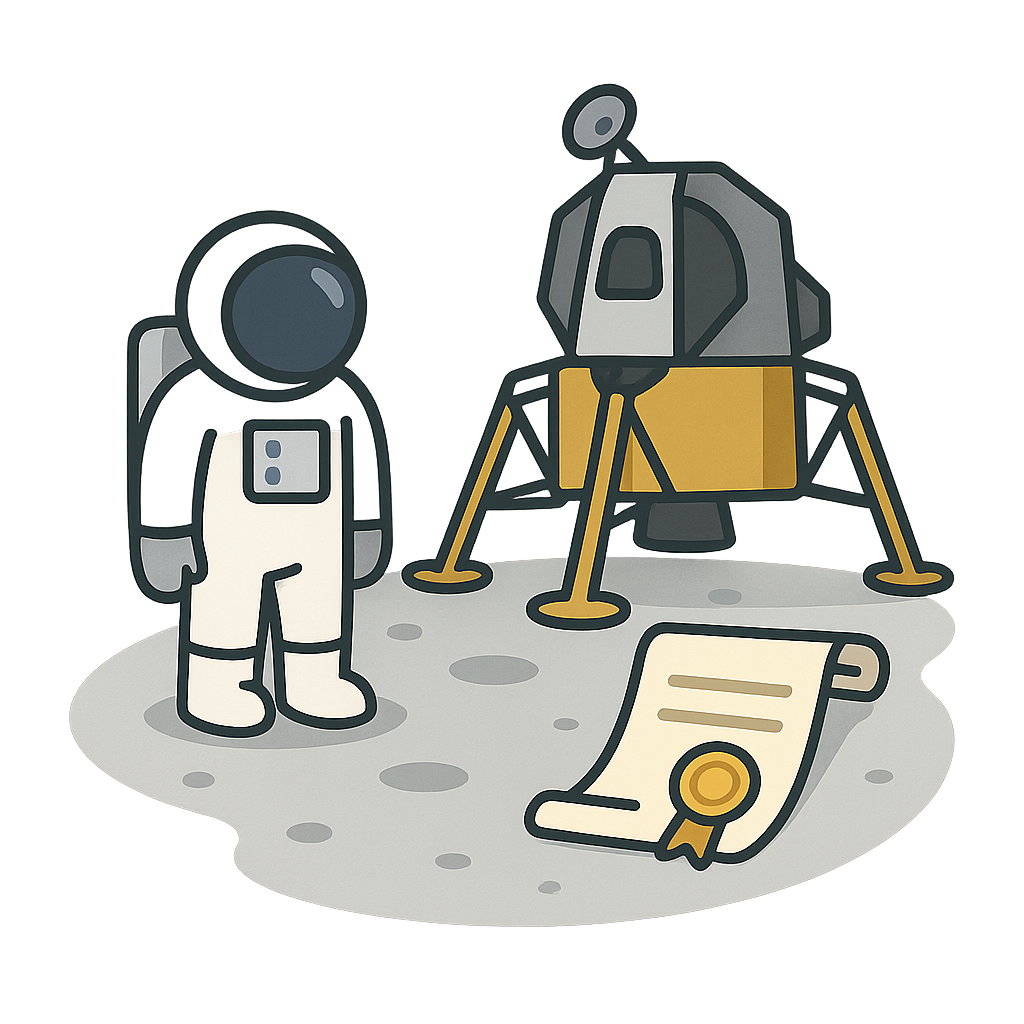 Illustration of First Moon Landing (1969)