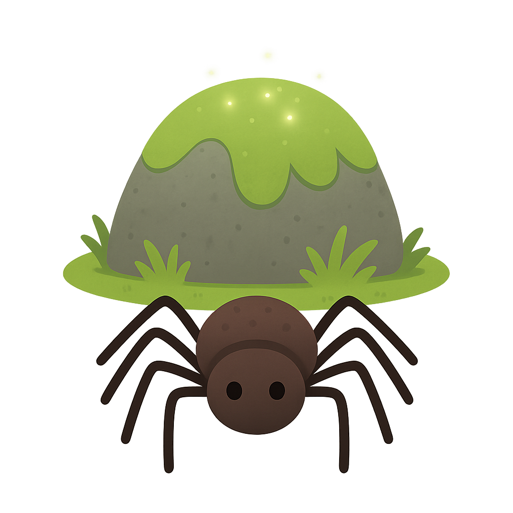 Illustration of Anansi and the Moss-Covered Rock
