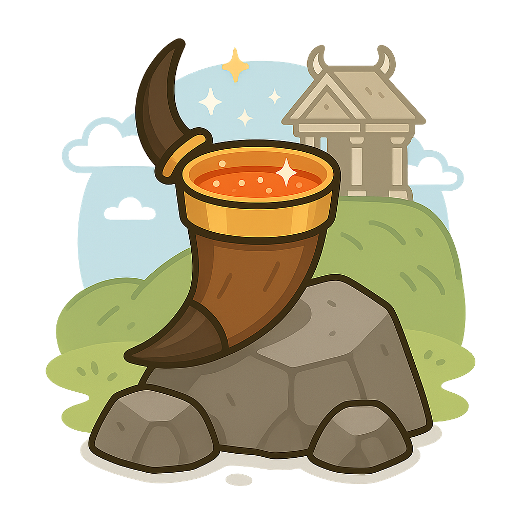 Illustration of Odin and the Mead of Poetry
