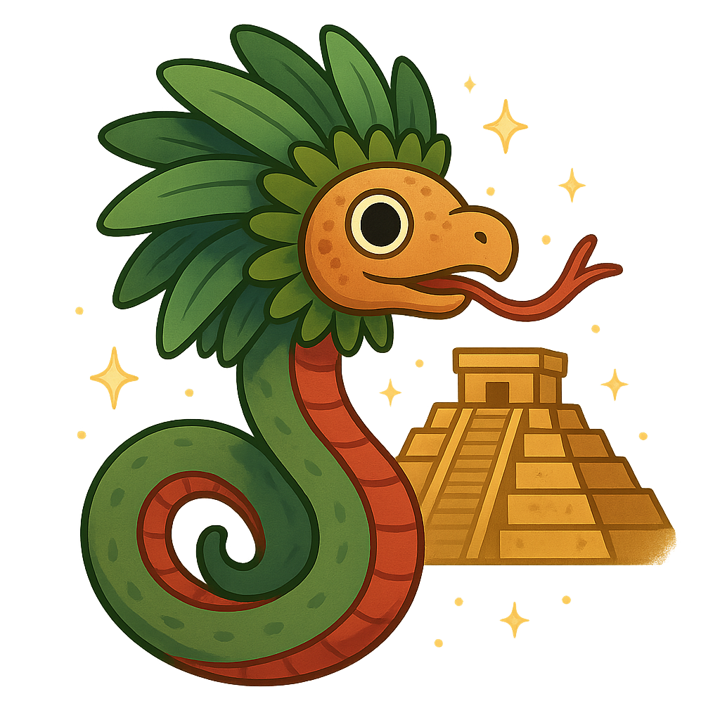 Illustration of Quetzalcoatl - Aztec