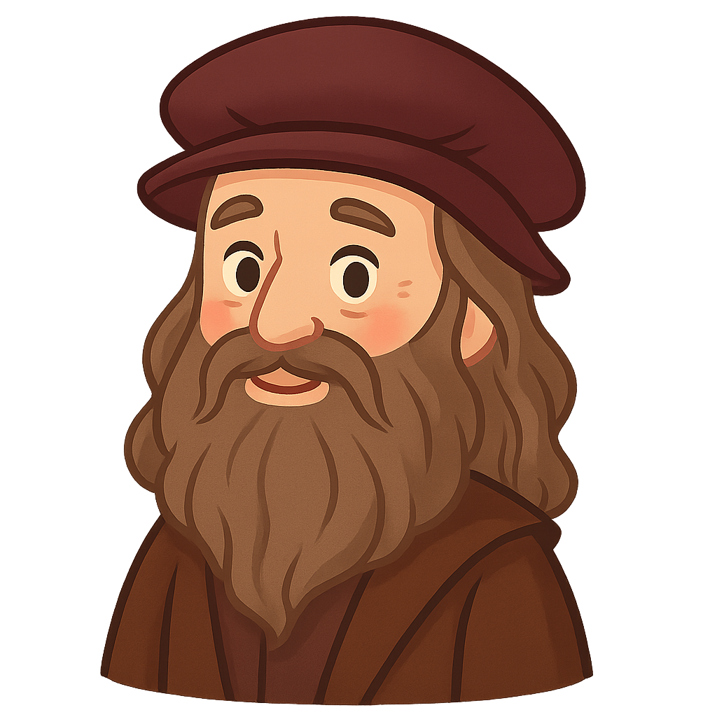 Leonardo da Vinci Biografie voor Kinderen van 3-12 Jaar | Storypie, image size:1024x1024