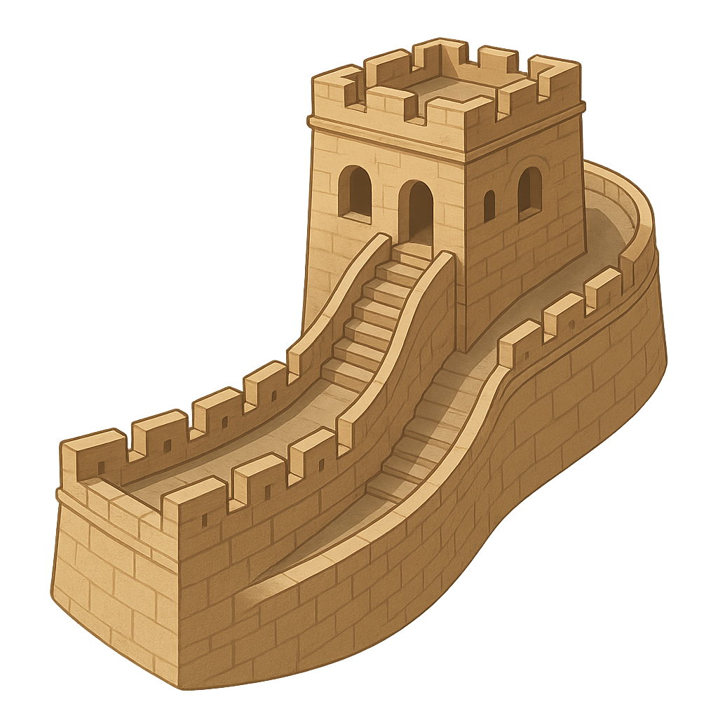 Illustration of The Great Wall Of China