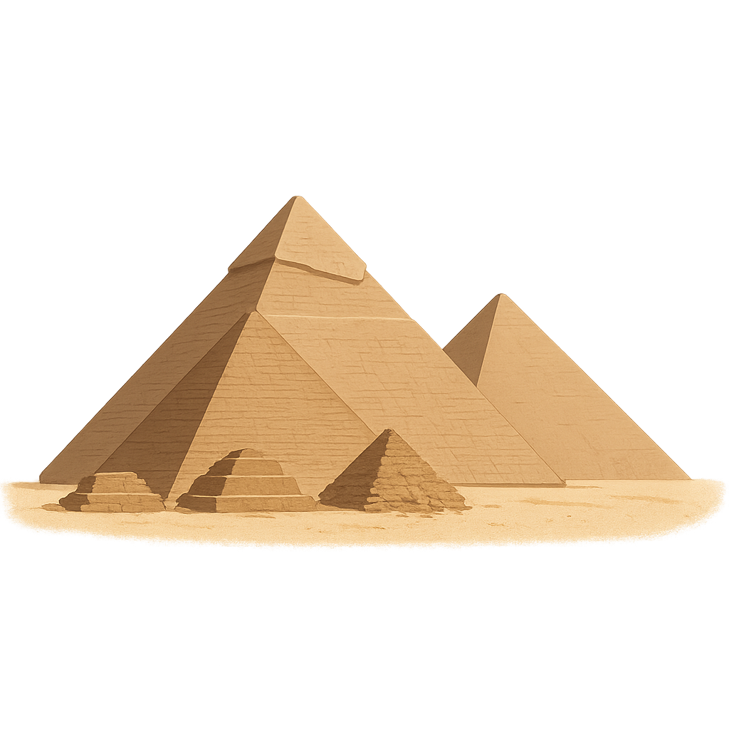 Illustration of Pyramids of Giza