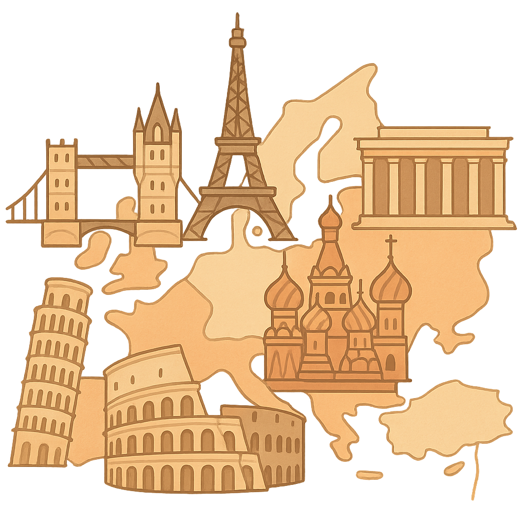 유럽 어린이를 위한 장소, 연령대 3-5 | Storypie, image size:1024x1024