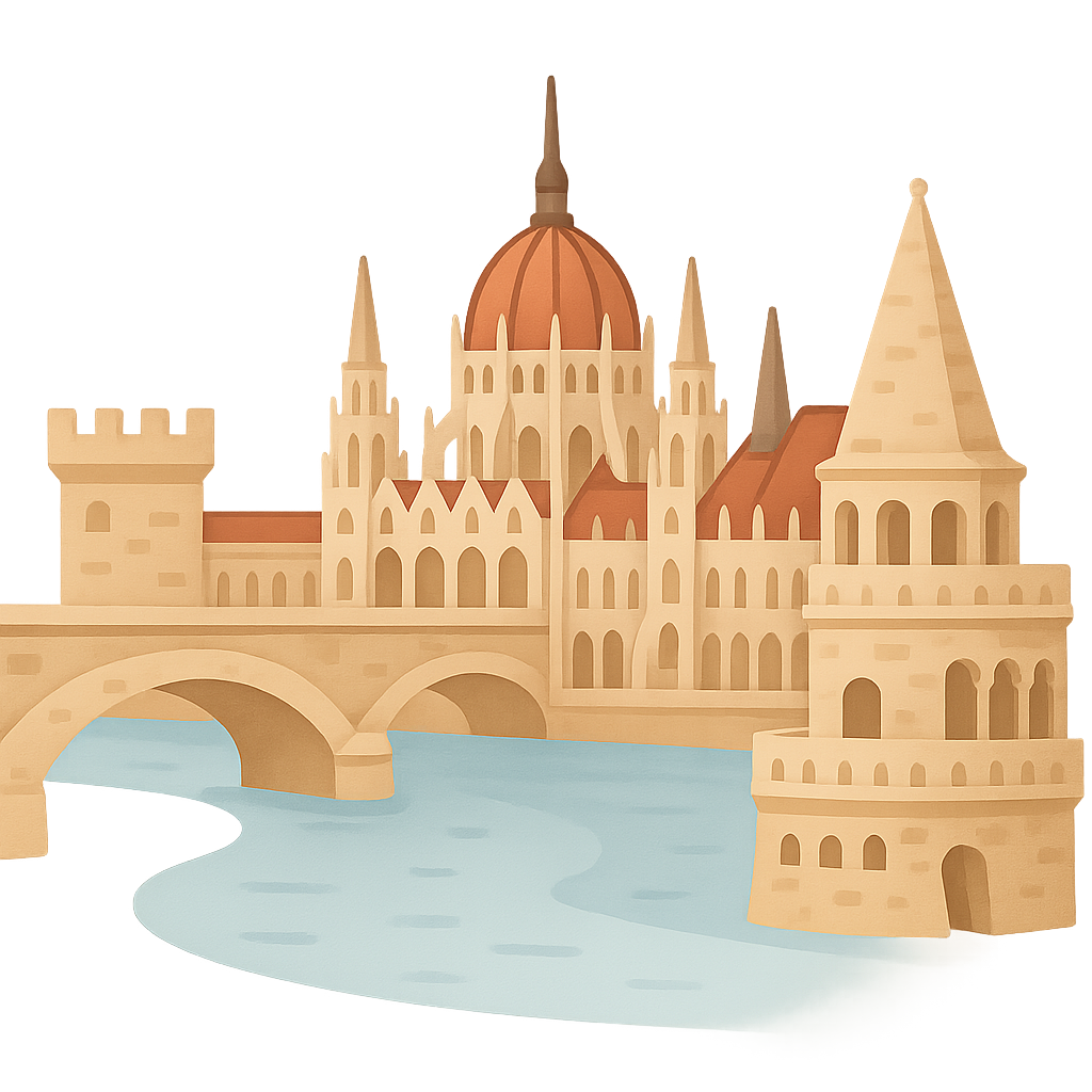 Illustration of Danube River